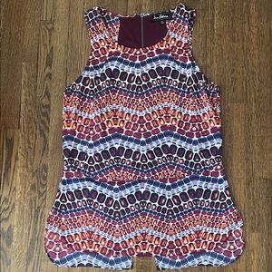 Sam Edelman Jewel Design Multicolor Geometric Tank Top